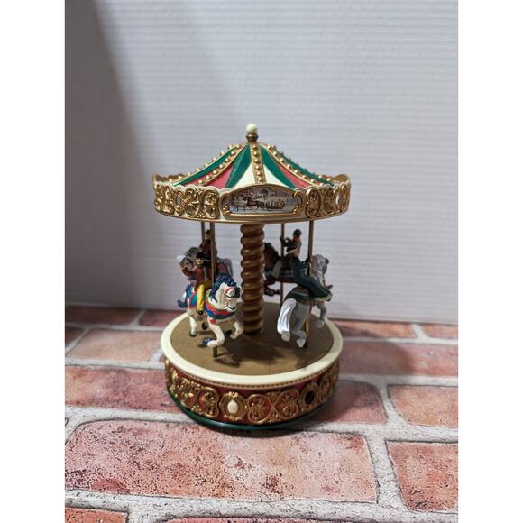 Mr Christmas Holiday Merry Go Round Musical Animated Carousel Carols 1990s WORKS - Picture 1 of 15